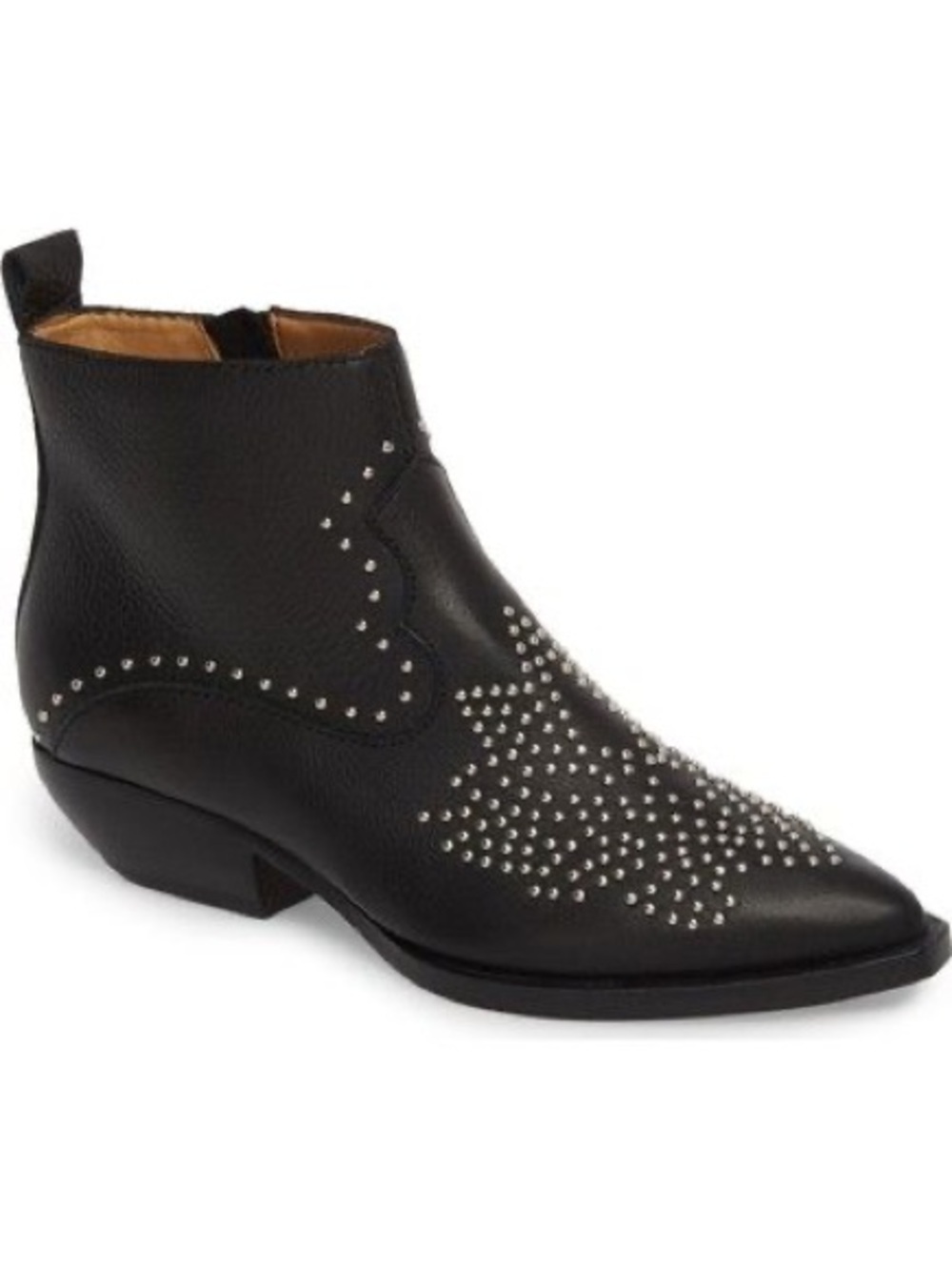 Dolce Vita Uma Black Studded Leather Ankle Bootie